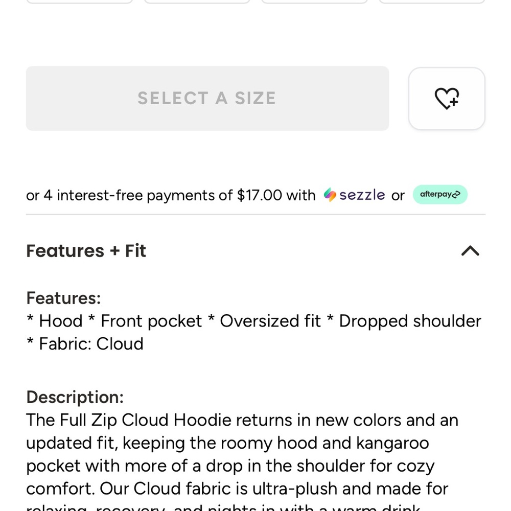 Buffbunny Full Zip Cloud Hoodie - Picture 3 of 6